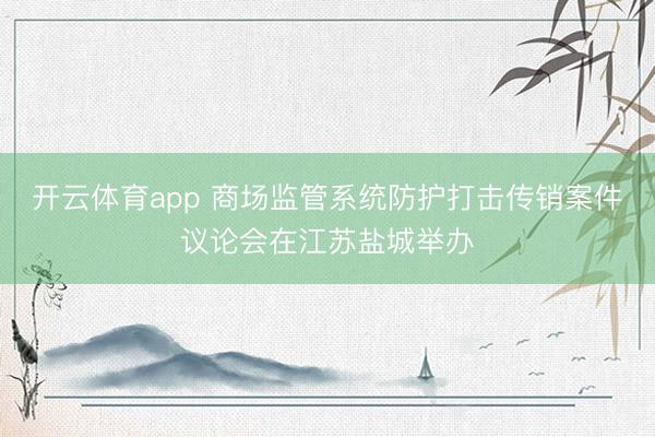 开云体育app 商场监管系统防护打击传销案件议论会在江苏盐城举办