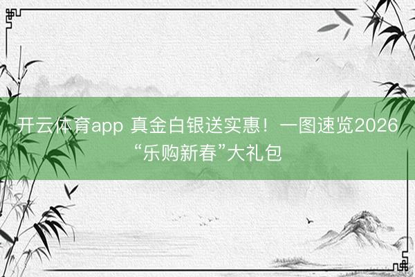开云体育app 真金白银送实惠！一图速览2026“乐购新春”大礼包